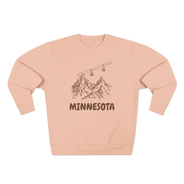 Buy pale-pink Premium Minnesota Gondola Ski Mountain Sweatshirt