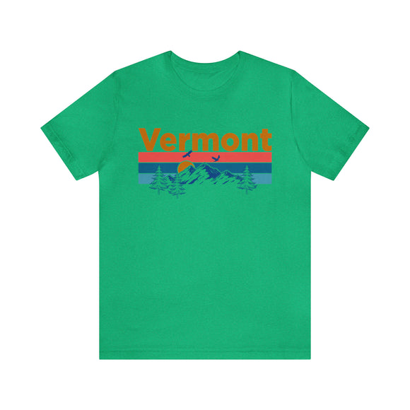 Vermont T-Shirt - Mountain Sunset Unisex Vermont Shirt