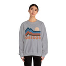 Oregon Sweatshirt Retro Mountains, Oregon Unisex Graphic Crewneck-12