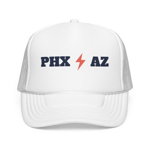 Phoenix, Arizona Retro Trucker Hat - Lightning Foam Cap