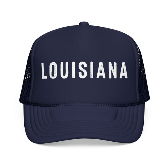 Louisiana Trucker Hat - Louisiana Cap - Block Letter