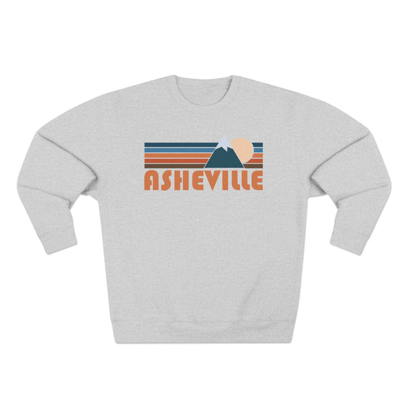 Premium Asheville, North Carolina Retro Mountain Graphic Sweatshirt