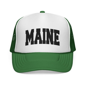 Buy green Maine Retro Collegiate Style Trucker Hat