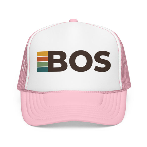Boston, Massachusetts Trucker Hat - BOS Abbr retro cap