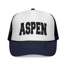 Buy dark-navy Aspen, Colorado Collegiate Style Trucker Hat