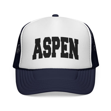 Buy dark-navy Aspen, Colorado Collegiate Style Trucker Hat