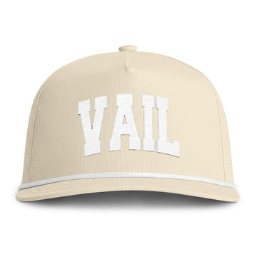Buy ivory Vail, Colorado Embroidered Rope Hat - Vintage Sunwashed Rope Cap, Comfort Colors