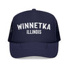 Kids Winnetka, Illinois Trucker Hat - Youth Snapback Cap on white background