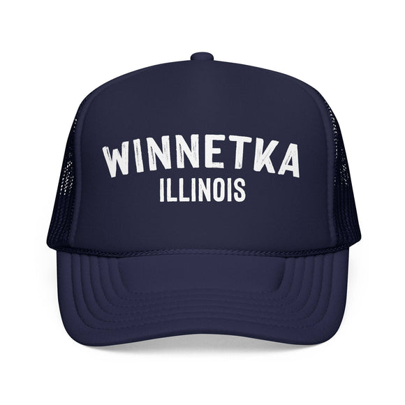 Kids Winnetka, Illinois Trucker Hat - Youth Snapback Cap on white background