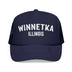 Kids Winnetka, Illinois Trucker Hat - Youth Snapback Cap on white background