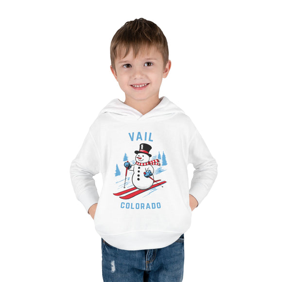 Vail, Colorado Toddler Hoodie - Unisex Vail Skiing Snowman Sweatshirt