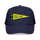 Oakland, California Pennant Trucker Hat — Retro Flag Foam Cap-1
