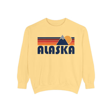 Alaska Mountain Stripes Sweatshirt | Comfort Colors - 100% Cotton - 0
