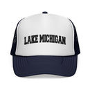 Lake Michigan Retro Collegiate Style Trucker Hat-6