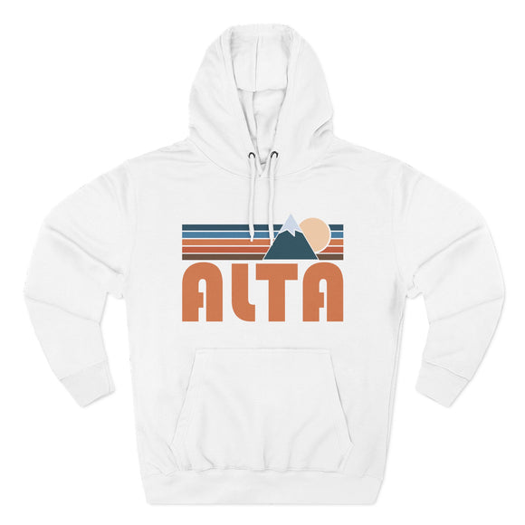 Alta, Utah Hoodie - Retro Mountain Unisex Sweatshirt