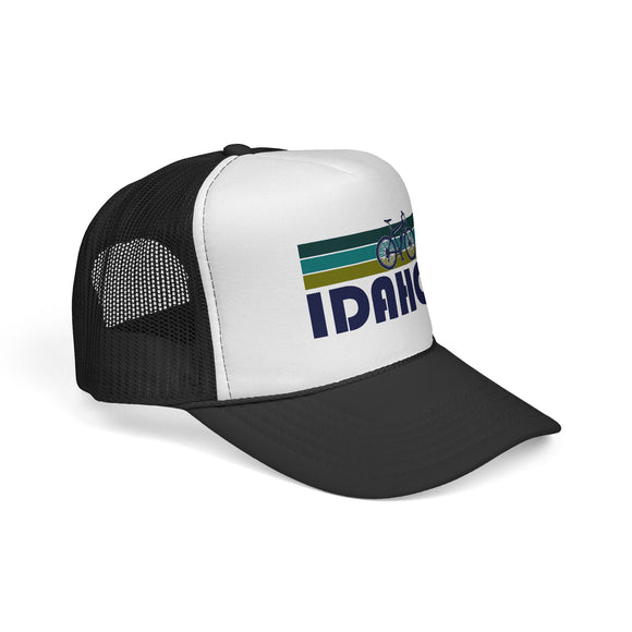 Idaho Retro Bike Trucker Hat - Vintage Style Idaho Cap