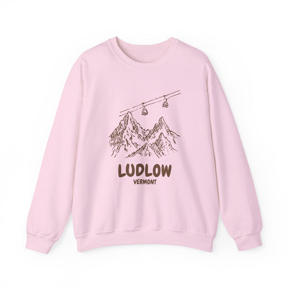 Ludlow, Vermont Mountain Gondola Sweatshirt, Travel Graphic