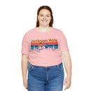 Jackson Hole, Wyoming Shirt - Mountain Sunset Unisex Jackson Hole T-Shirt-91