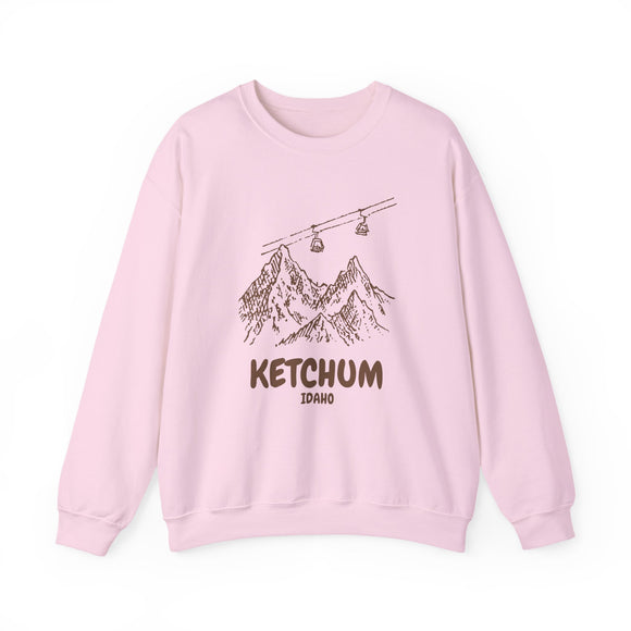 Ketchum, Idaho Mountain Gondola Sweatshirt, Travel Graphic