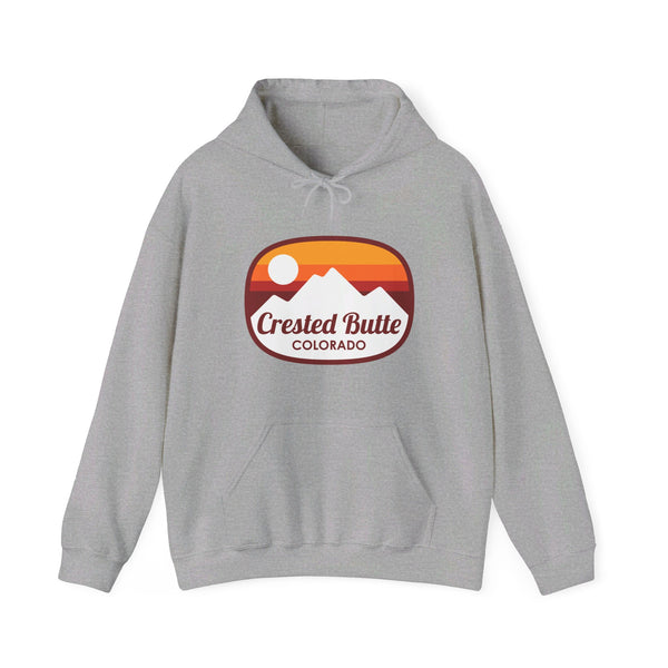 Crested Butte, Colorado Hoodie - Retro Ombre Unisex Crested Butte Hoodie Sweatshirt