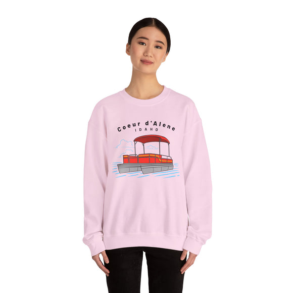 Coeur dAlene, Idaho Sweatshirt - Pontoon Boat Sweatshirt