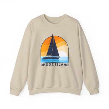 Rhode Island Sweatshirt - Sailboat Rhode Island Crewneck Sweatshirt - 0