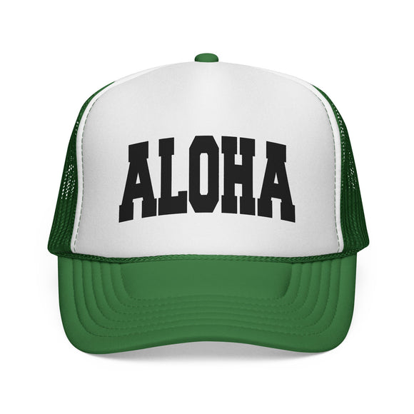 Aloha Retro Collegiate Style Trucker Hat