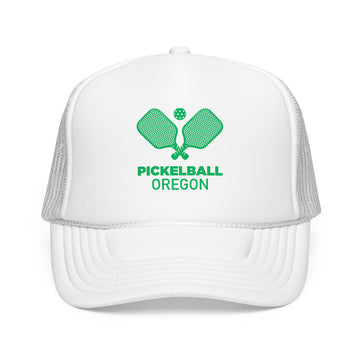 Buy white Oregon Pickleball Trucker Hat - Foam Oregon Cap