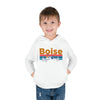 Boise Toddler Hoodie - Retro Mountain Sun Unisex Boise Toddler Sweatshirt