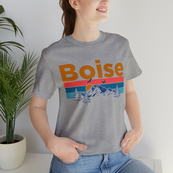 Boise, Idaho Shirt - Mountain Sunset Unisex Boise T-Shirt