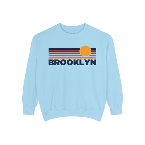 Brooklyn, New York Sunset Stripes Sweatshirt | Comfort Colors - 100% Cotton