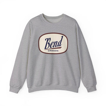 Buy sport-grey Bend, Oregon Sweatshirt - Unisex Retro Crewneck Bend Sweatshirt