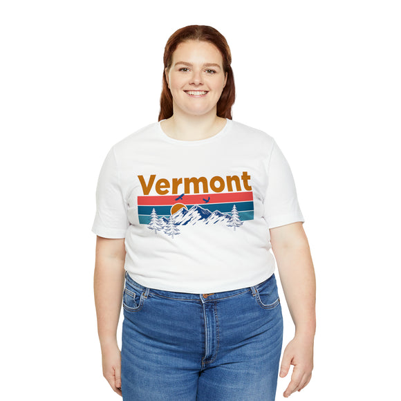 Vermont T-Shirt - Mountain Sunset Unisex Vermont Shirt