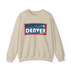 Denver, Colorado Sweatshirt - Mountain Graphic Crewneck