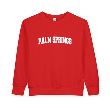 Buy red Palm Springs, California Sweatshirt - Palm Springs Toddler Crewneck Sweatshirt