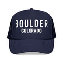Boulder, Colorado Trucker Hat - Foam Boulder Cap - Block Letter State-1
