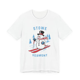 Stowe, Vermont T Shirt - Ski Snowman Graphic Tee