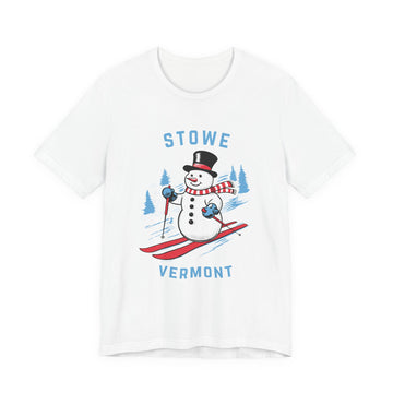 Stowe, Vermont T Shirt - Ski Snowman Graphic Tee