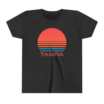 Buy dark-grey-heather Tampa, Florida Youth Shirt - Retro 80s Tampa Kid's T-Shirt