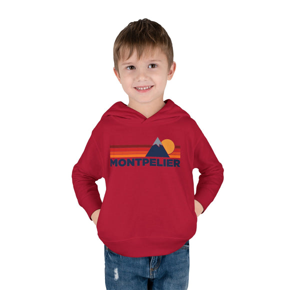 Montpelier, Vermont Toddler Hoodie - Unisex Mountain Montpelier Pullover Sweatshirt, Kids Hooded Jumper, Vermont Souvenir