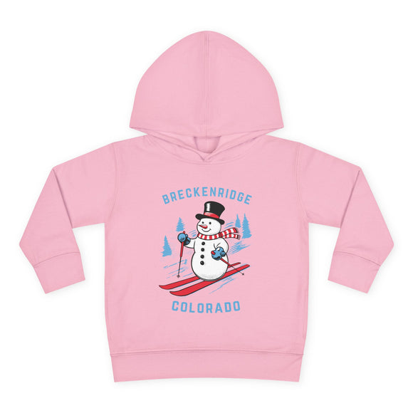 Breckenridge, Colorado Toddler Hoodie - Unisex Breckenridge Skiing Snowman Sweatshirt