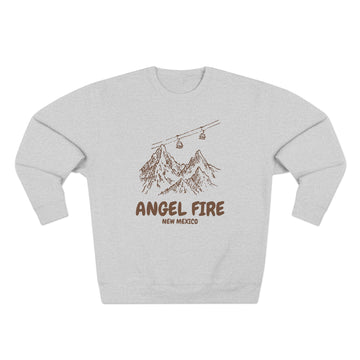 Buy heather-grey Premium Angel Fire, New Mexico Gondola Ski Mountain Sweatshirt