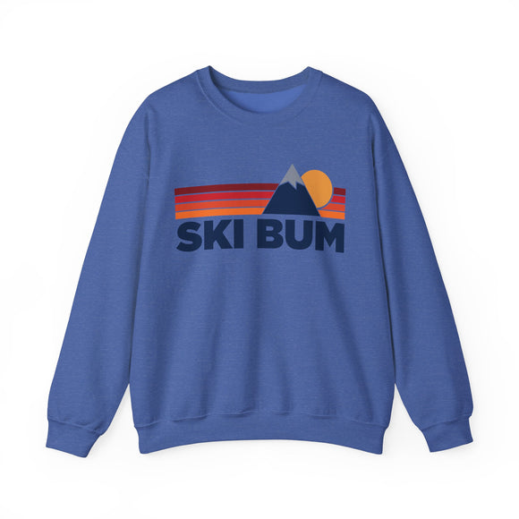 Ski Bum Sweatshirt Retro Mountains, Ski Bum Unisex Crewneck, Vintage Cozy Jumper, Gift for Outdoor Lovers