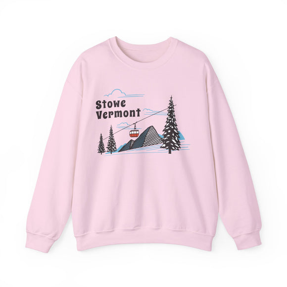 Stowe, Vermont Sweatshirt - Unisex Retro Ski Mountain Gondola Stowe Sweatshirt