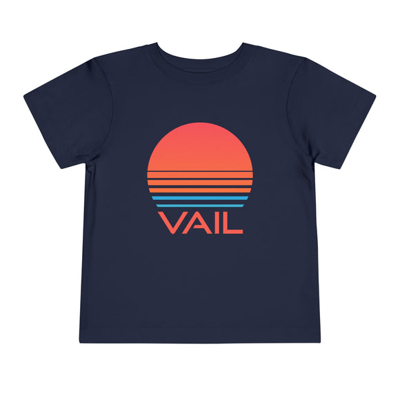 Vail, Colorado Toddler T-Shirt - Retro 80s Toddler Vail Shirt