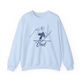 Buy light-blue Vail, Colorado Sweatshirt - Vintage Skiing Graphic Crewneck