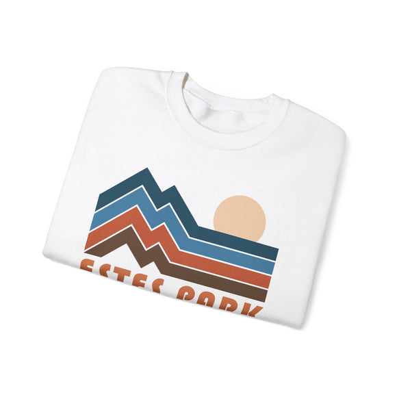 Estes Park, Colorado Sweatshirt Retro Mountains, Estes Park Unisex Graphic Crewneck