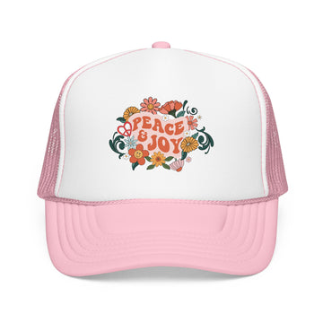 Buy light-pink-white Peace and Joy Trucker Hat Boho
