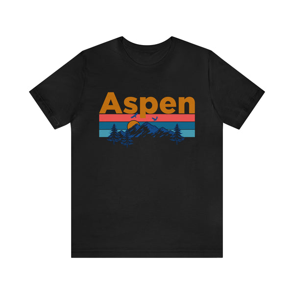 Aspen, Colorado Shirt - Mountain Sunset Unisex Aspen T-Shirt
