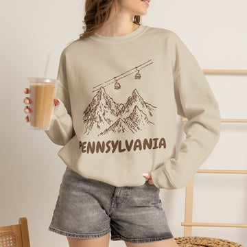 Pennsylvania Mountain Gondola Sweatshirt, Travel Graphic